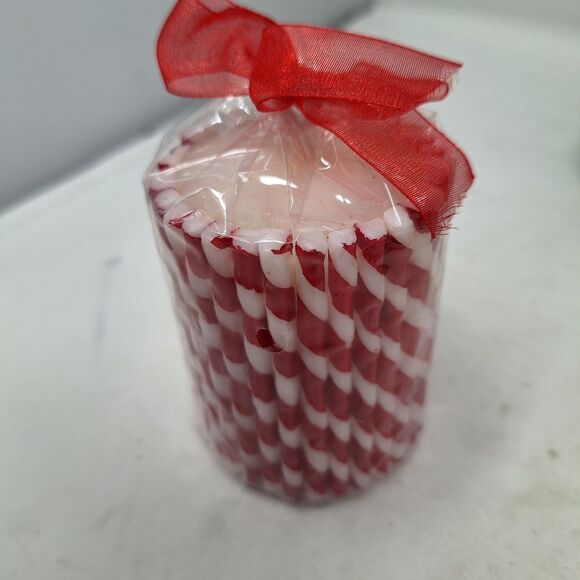 Christmas Bundle Two Ornaments Vintage Reindeer Tin Red White Candle Holiday - Picture 5 of 9